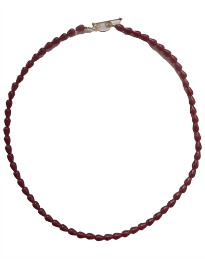 Stine A - Love Drop Halskæde - Burgundy